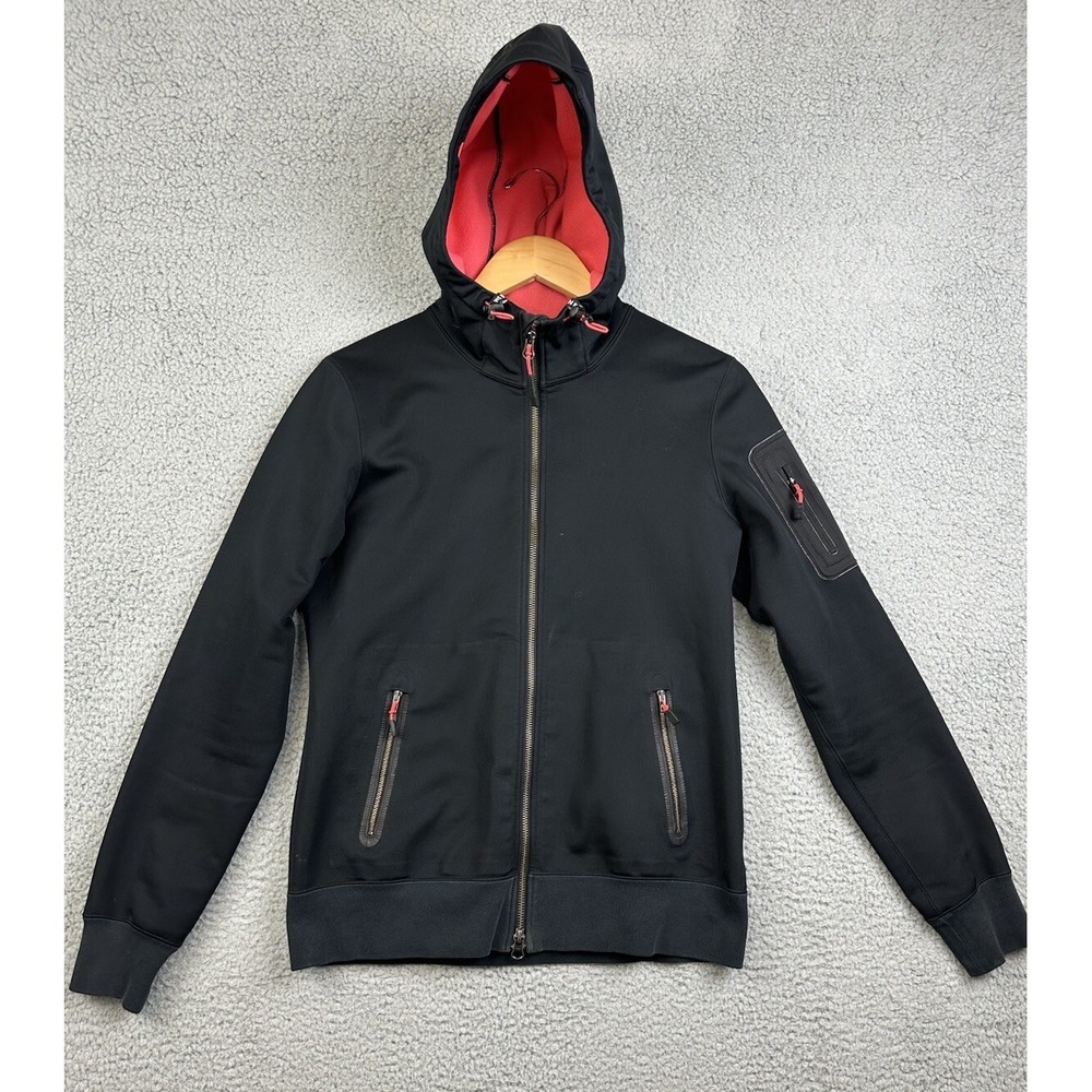 Nike Sportswear AW77 Full Zip Hoodie Jacket Women Large Black Orange 405082-010